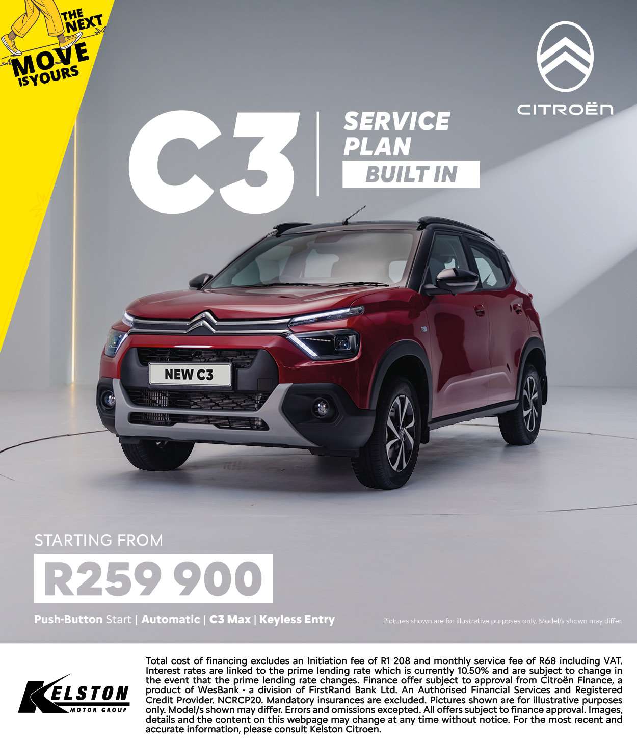 Get the Citroen C3 Max Auto now from only R259,900