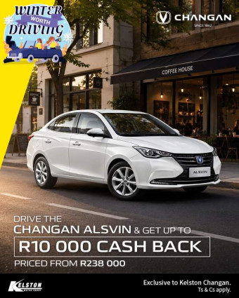 Get R10,000 CASHBACK when you buy the Changan Alsvin*
