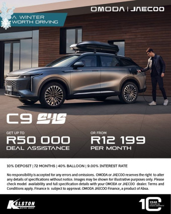 Drive an Omoda C9 and get up to R50,000 Deal Assistance*
