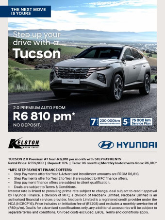 Drive the New Hyundai Tucson from R6,810pm*