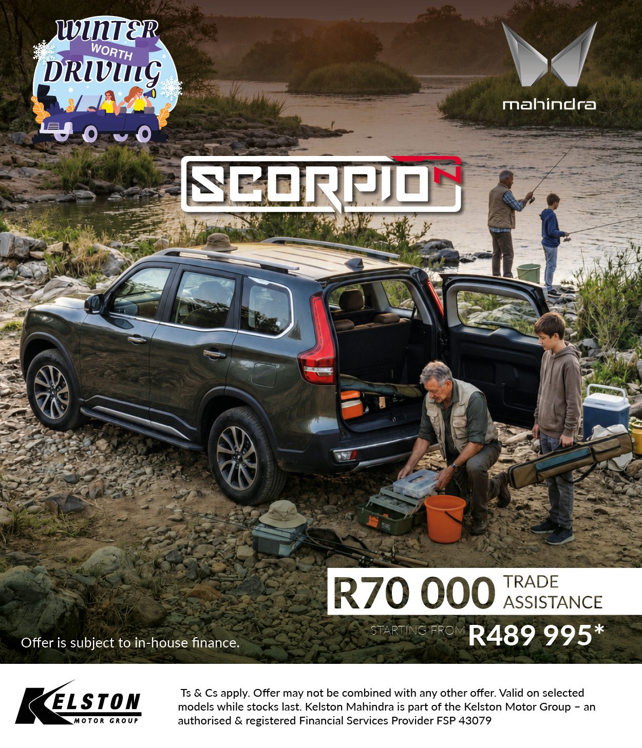 Buy the Scorpio-N and get R70,000 Trade Assistance*