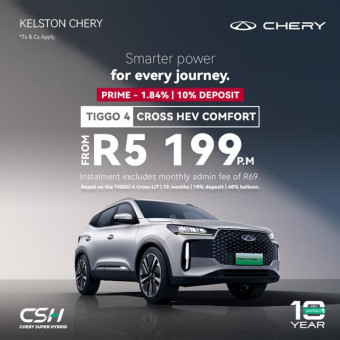 Get the Tiggo 4 Cross HEV Comfort from R5,199pm*