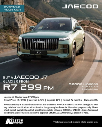 Buy the Jaecoo J7 from R7,299pm