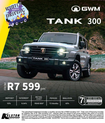 Get the GWM TANK 300 now from R7,599pm*