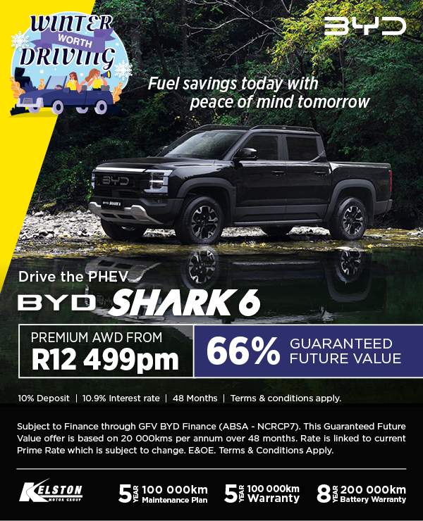 Drive the PHEV Shark 6 Premium AWD from R12,499pm*