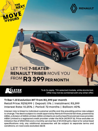 The New Renault Triber from only R3,399pm