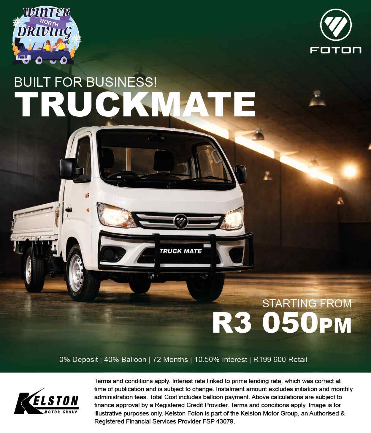 The Foton Truckmate from only R3,050pm