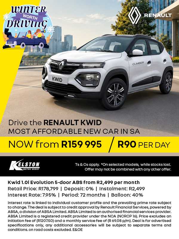 Get the Renault Kwid now from R159,995*