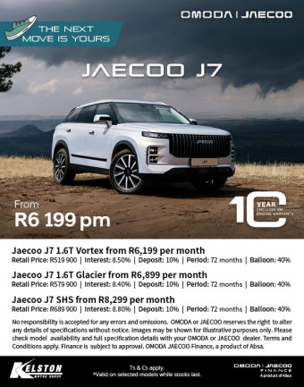 Buy the Jaecoo J7 from R6,199pm