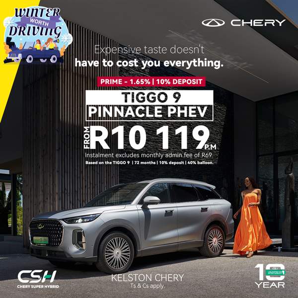 Get the Tiggo 9 Pinnacle (PHEV) from R10,119pm*